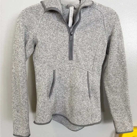 Lululemon Fleece 1/4 zip Battleship Hoodie - Picture 1 of 4